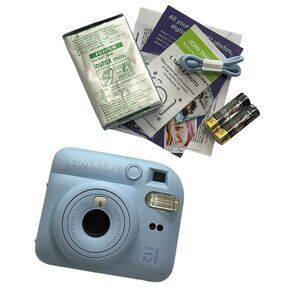 Fujifilm Instax Mini 12 Polaroid Camera in Pastel Blue Covergirl Edition
